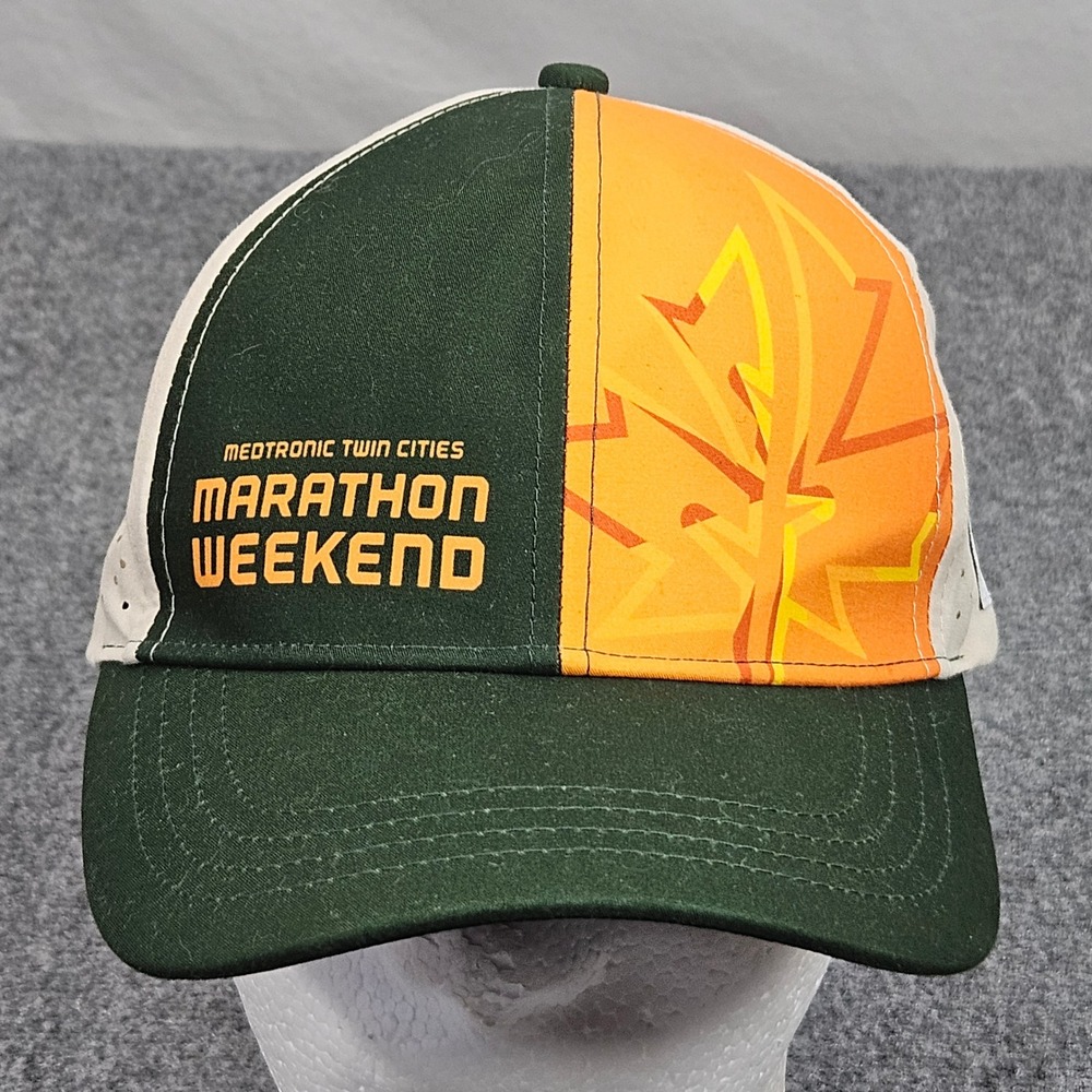 Twin Cities Marathon Hat‎ Green Orange 2018 Race Official Running Cap Activewear